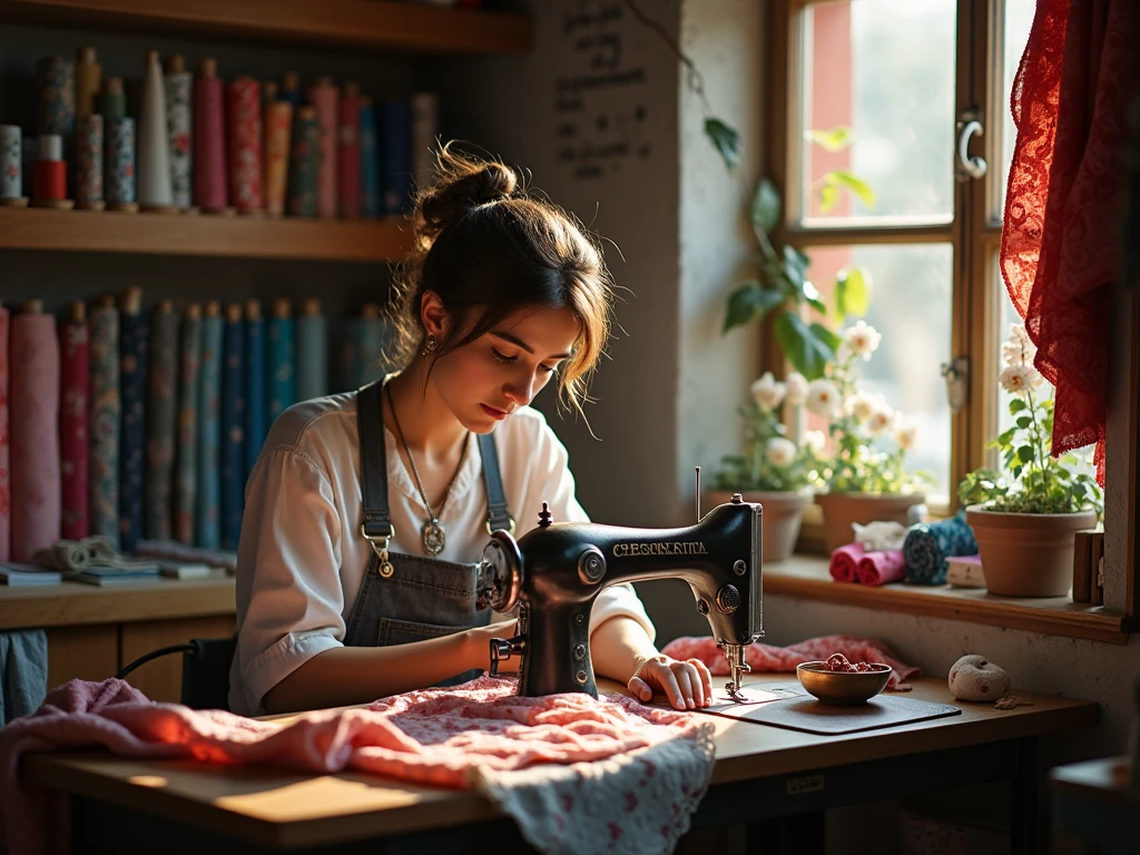 Handwerk workshop naaien en stoffen bij Cozylightglow